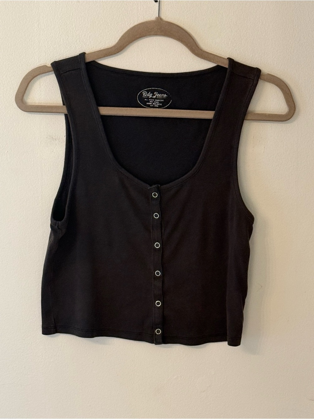 BDG Black Snap-Front Tank